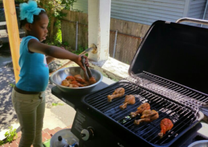 My Little Girl Grilling